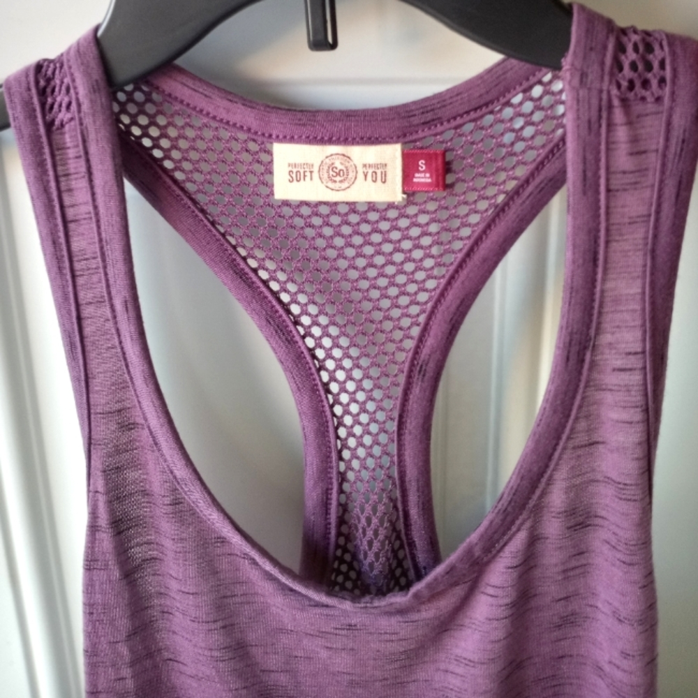 💜S.O. Purple Racer Back tank top💜 - Picture 3 of 7